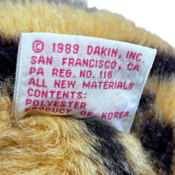 Dakin Plush Tiger Vintage 1989 Stuffed Animal Toy Jungle Cat Korea - Picture 8 of 8